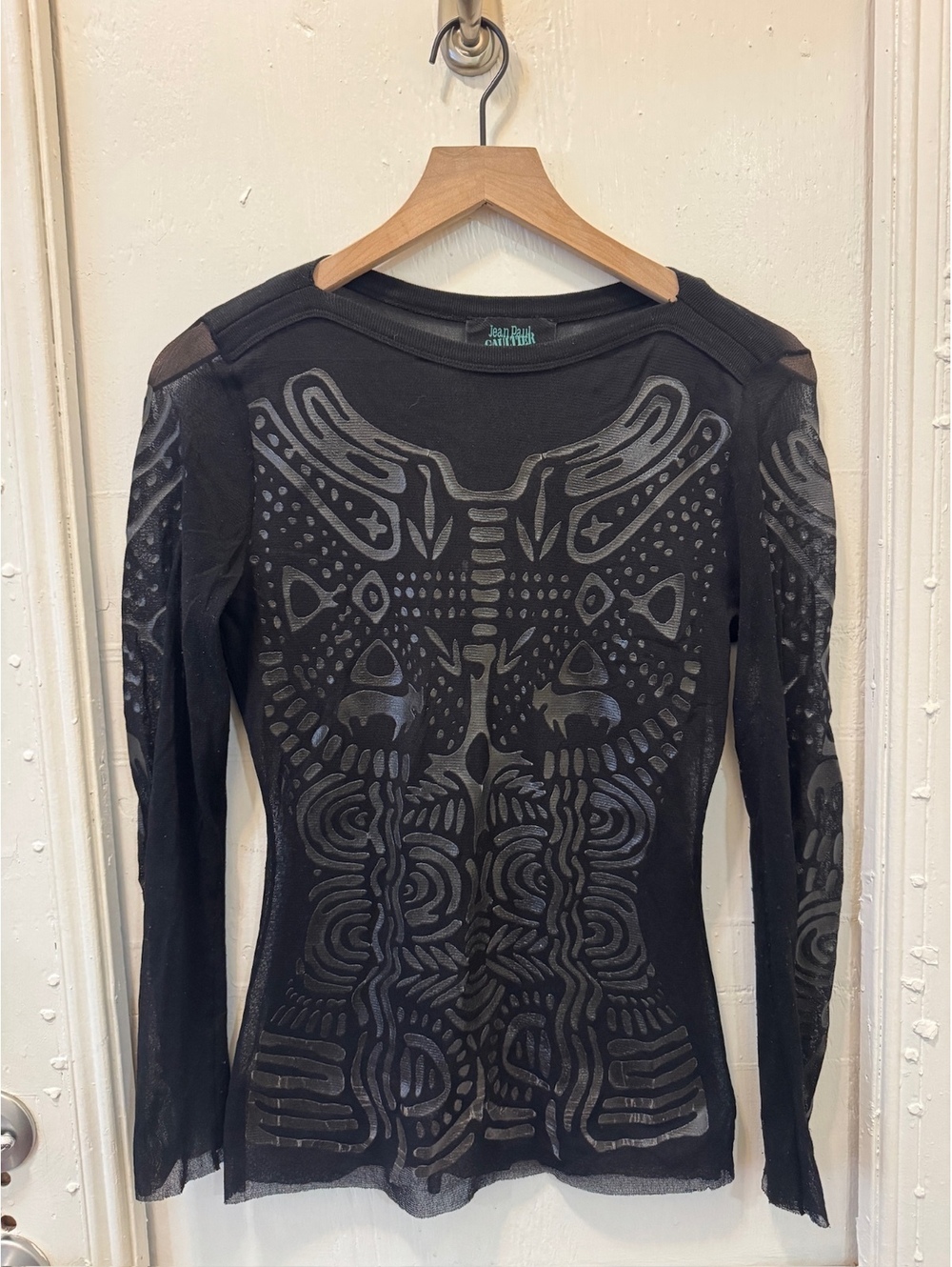 Vintage Jean Paul Gaultier Maille Mesh Top with Rubber Overlay